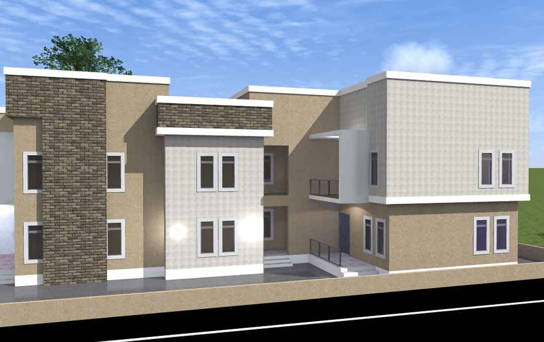 4-Bedroom Duplex with Two 3-Bedroom Flats