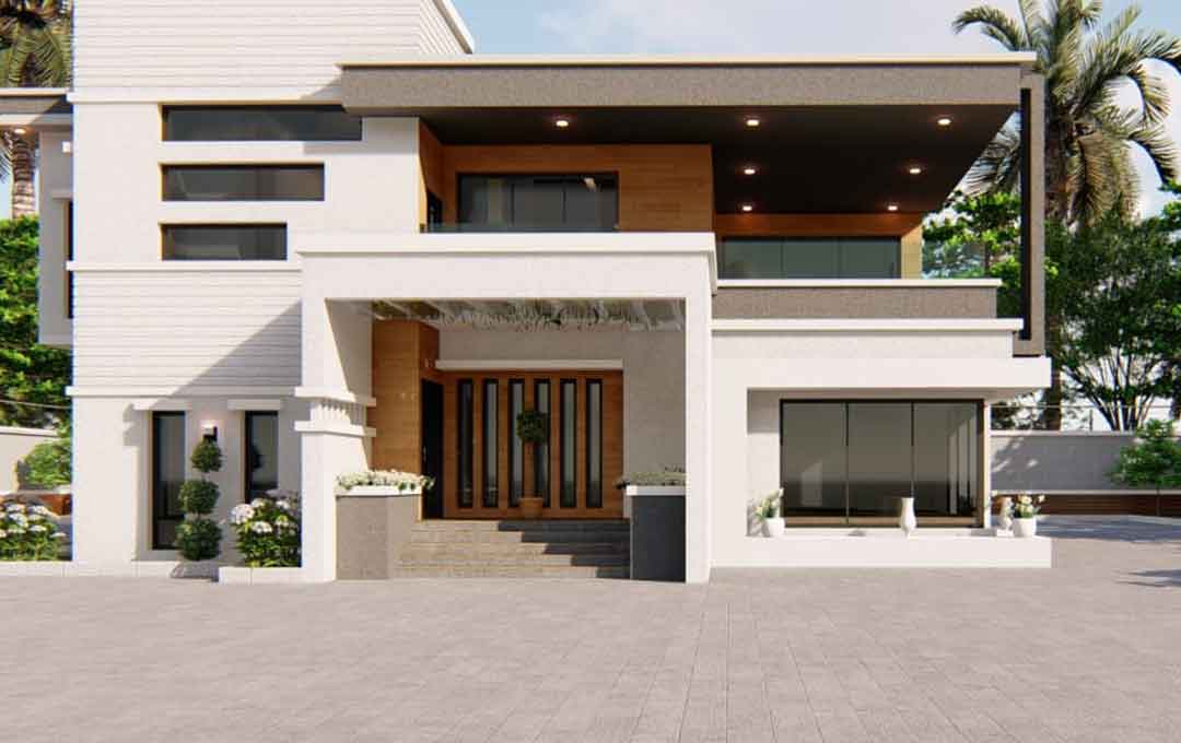 Contemporary 5 bedroom duplex design concept