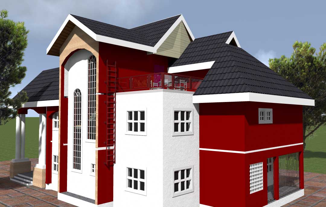 4 Bedroom Simple Duplex house plan